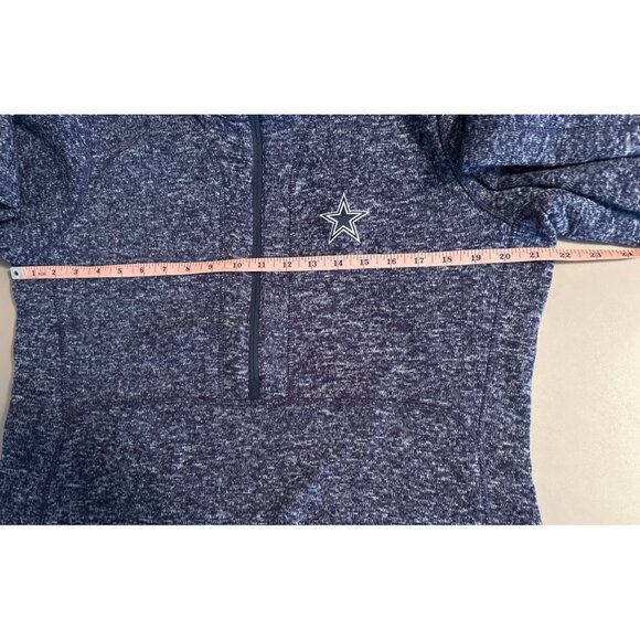 Antigua Women Dallas Cowboys Quarter Zip Pullover Fleece Jacket Size L - Picture 6 of 7